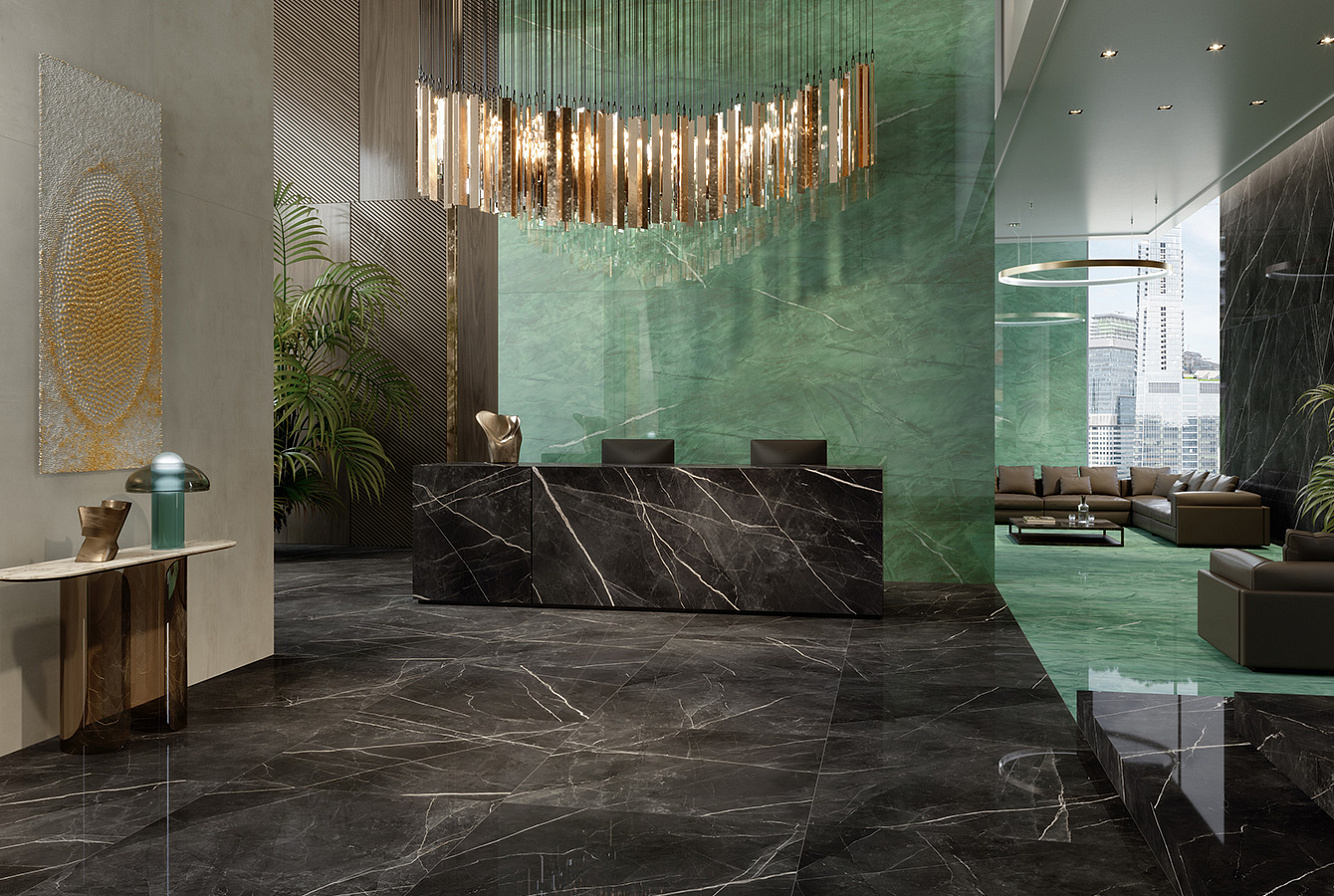 MARVEL GALA  EXOTIC GREEN + CALACATTA BLACK